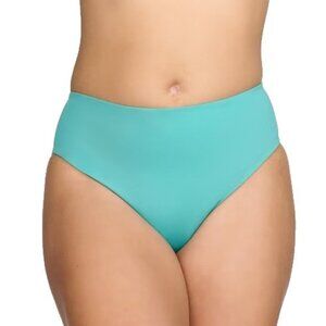 CUUP The Highwaist Swim Bikini Bottoms Size 2 S SMALL Tide Blue Ocean Cheeky Hip